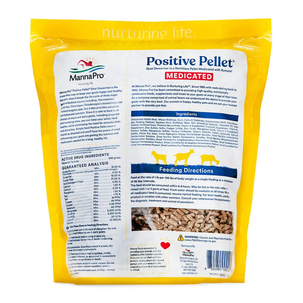Positive Pellet Medicated Goat Dewormer, 6 lbs