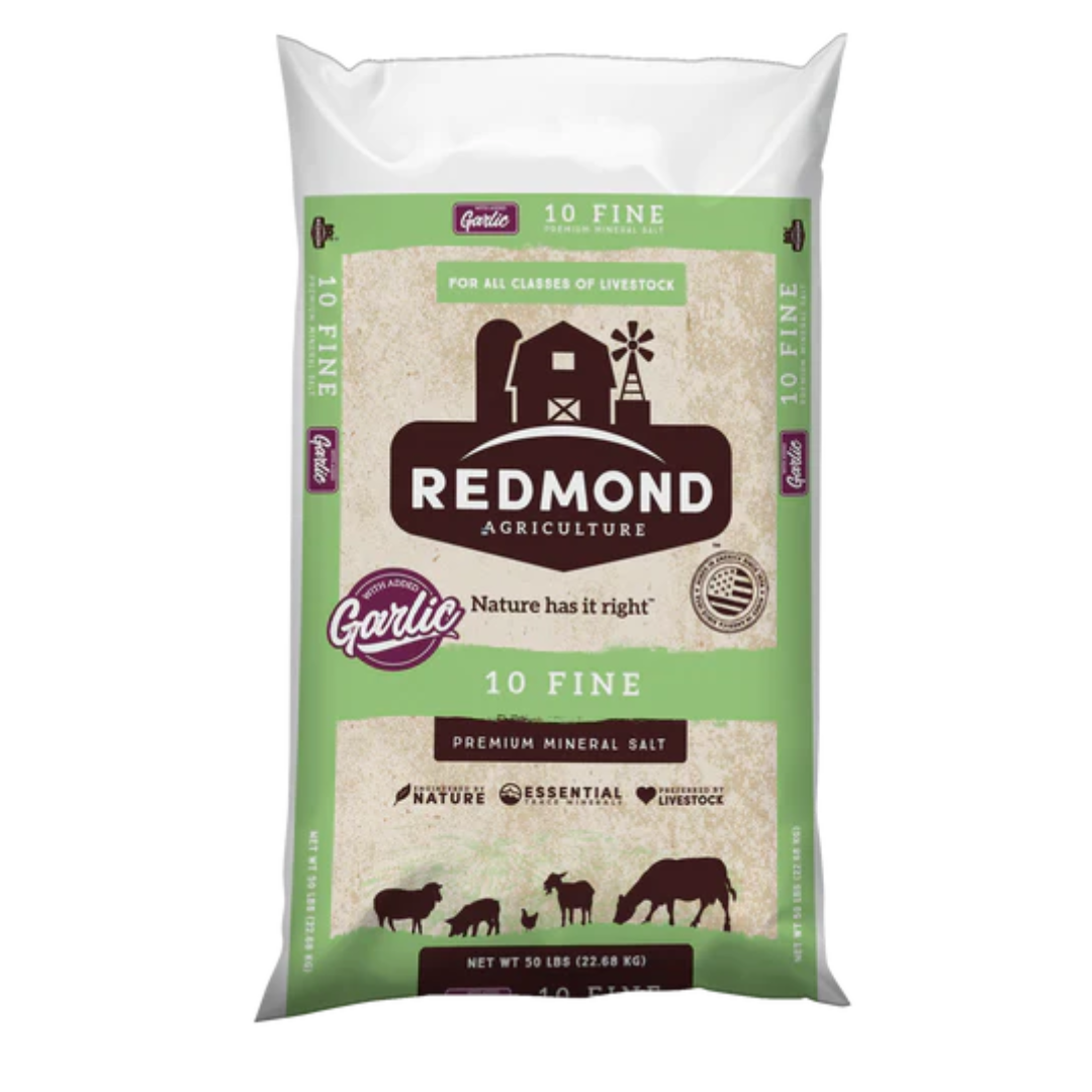 Redmond Garlic Mineral Fine #10 Salt - 50lb