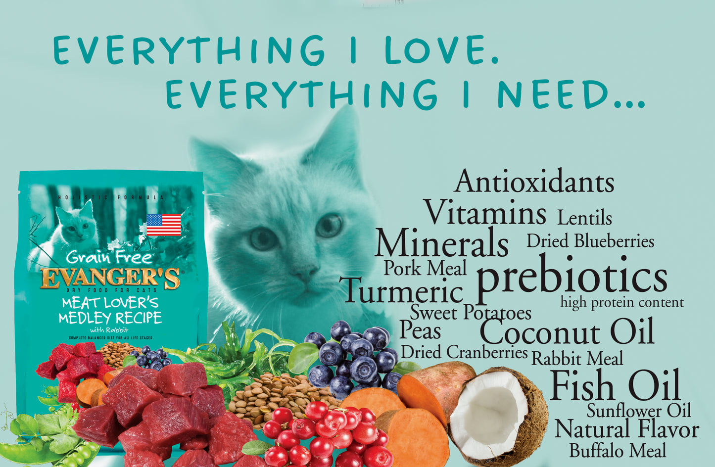 Evangers Dry Cat Food Meat Lovers