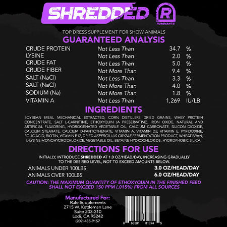 Shredded R - 10lb Pail