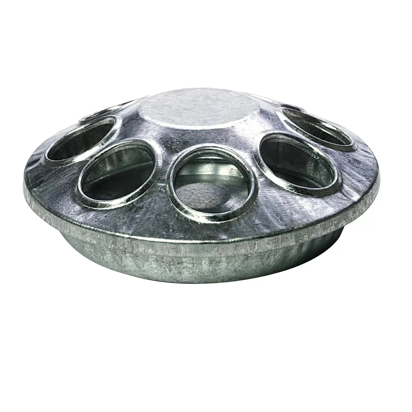 8 Hole Galvanized Chick Feeder