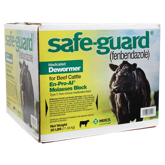 Safe-Guard Medicated Dewormer Beef Cattle Block