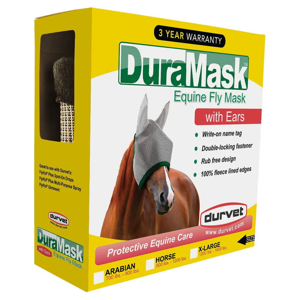 DuraMask Equine Fly Mask with Ears - Horse