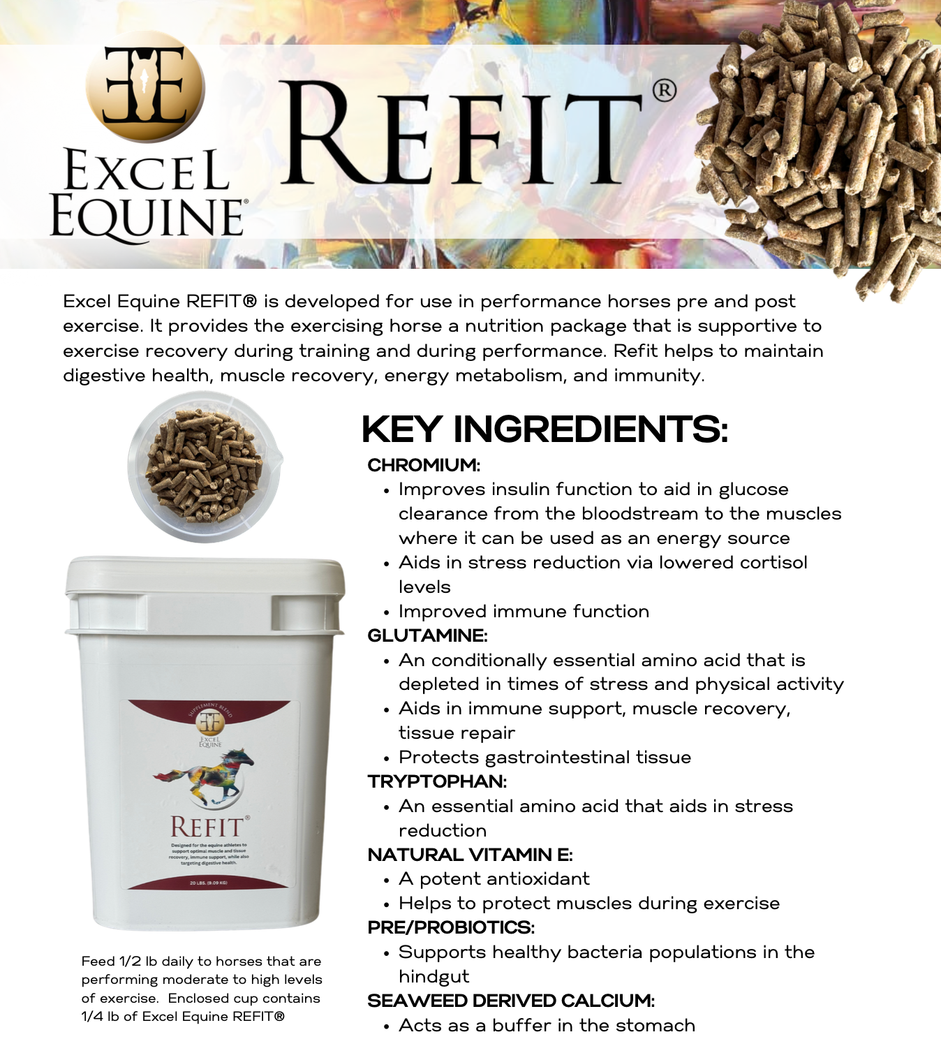 Excel Equine Refit 20 Lb Bucket