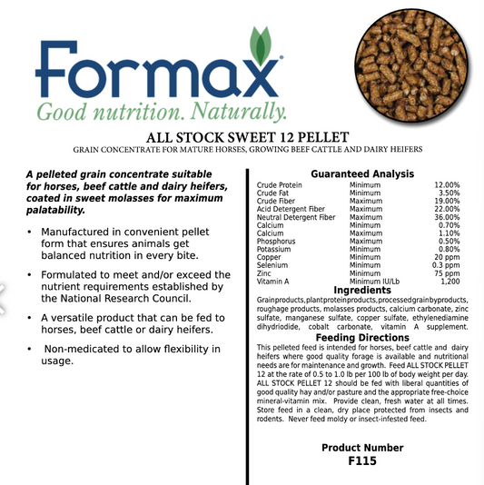 Formax All Stock Sweet 12 Pellet