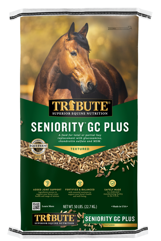 Seniority® GC Plus Horse Feed, Textured, Hay Replacement Feed with Joint Support