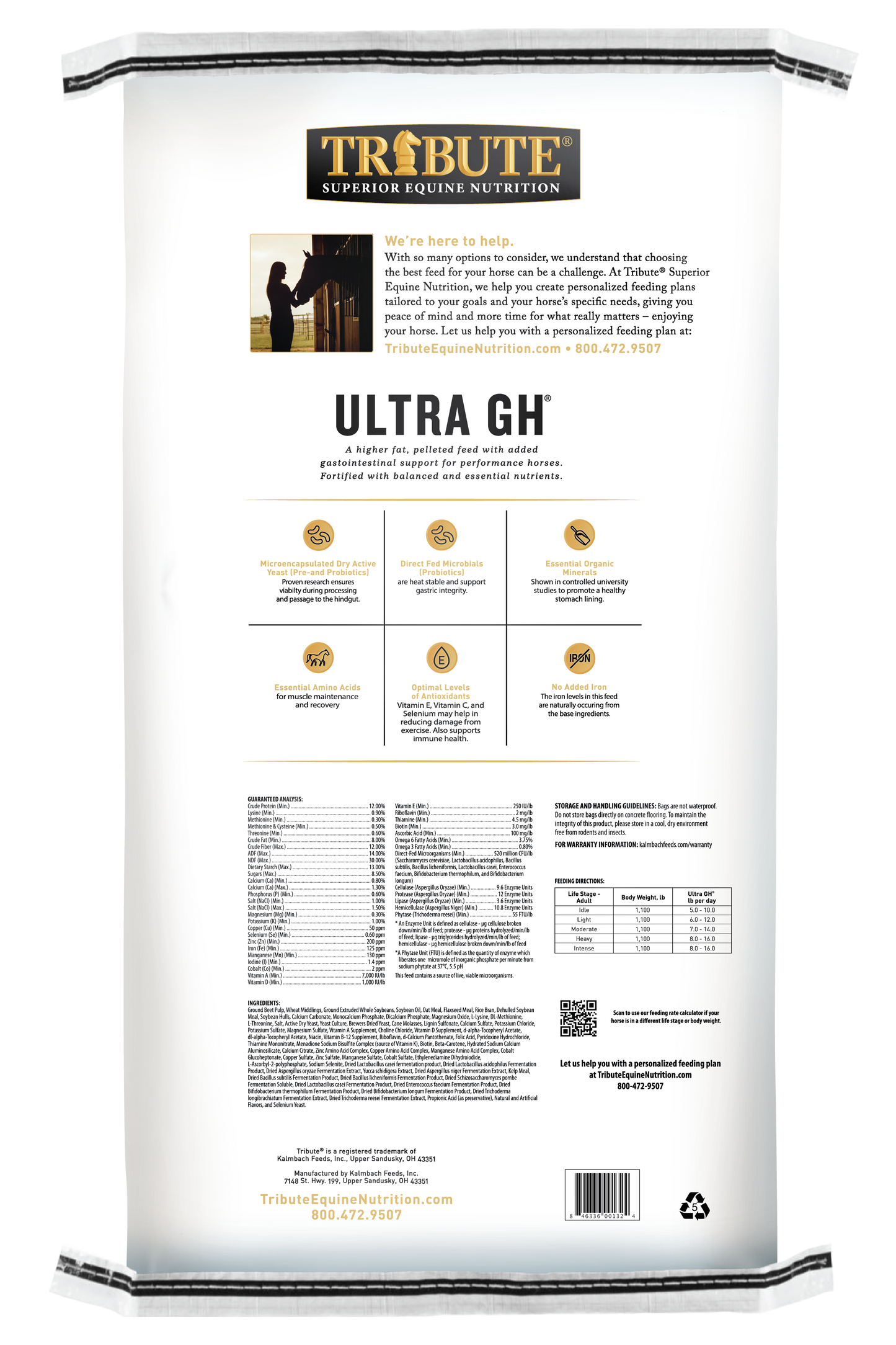 Ultra GH®, Pelleted Feed for Performance Horses