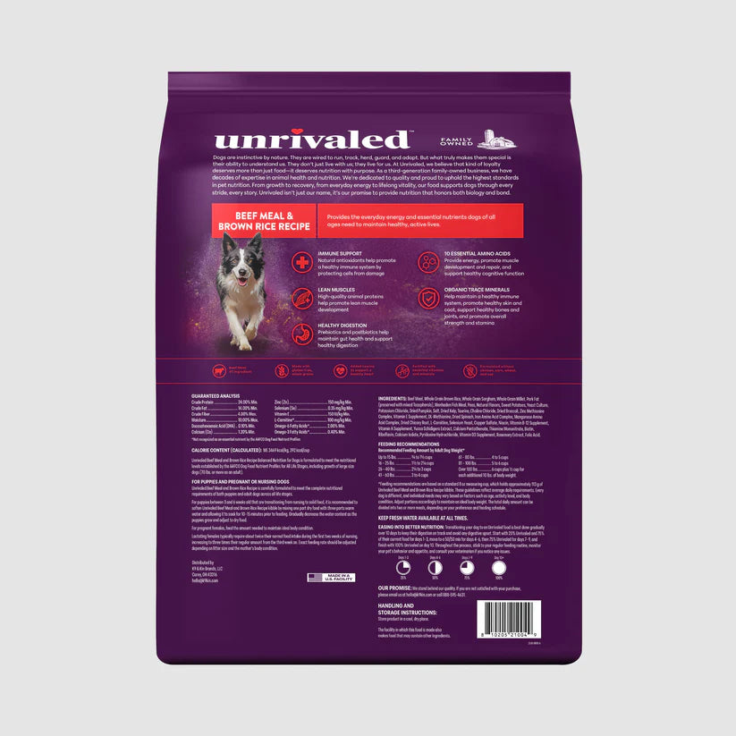 Unrivaled Beef Meal & Brown Rice Recipe - Red 40 lb