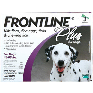 Frontline Plus for Dogs 45-88 lbs 3pk