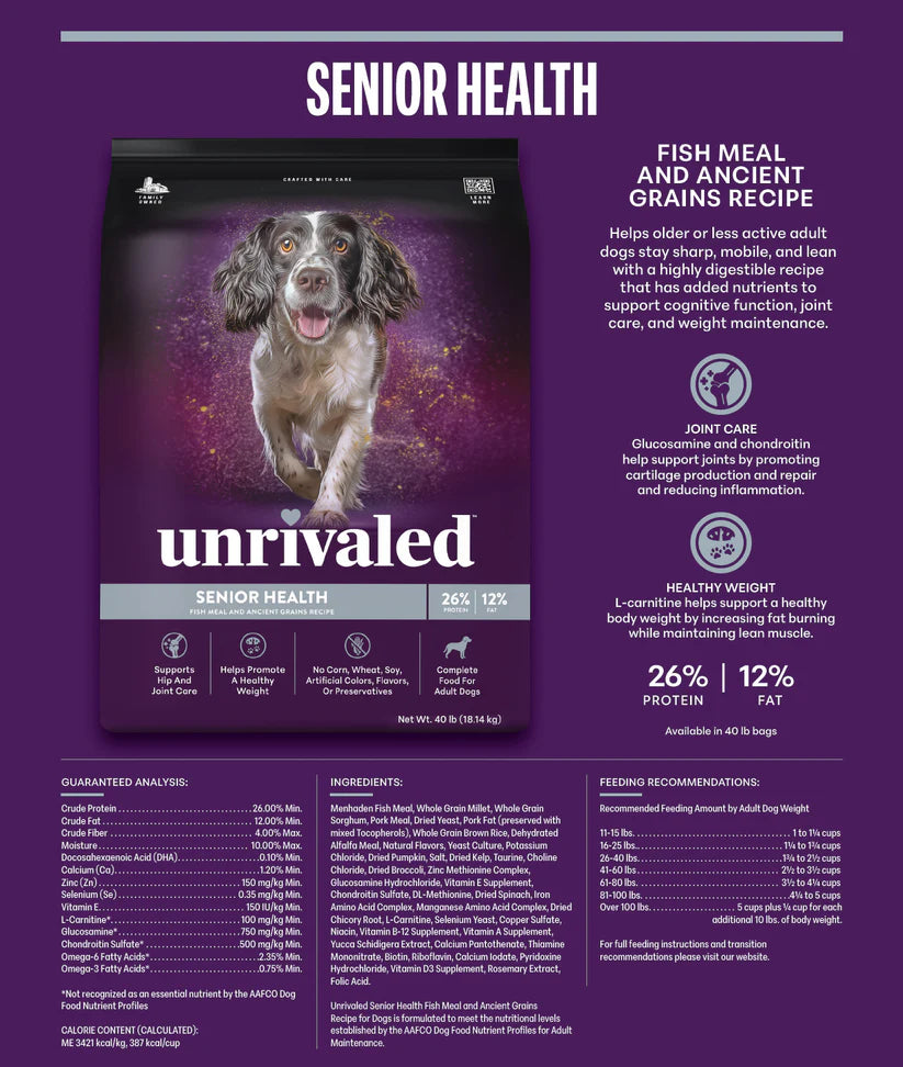 Unrivaled Senior Health - Grey 40 lb