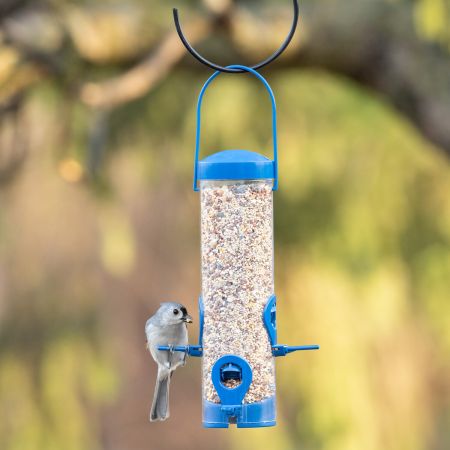 Navy 2-in-1 Tube Bird Feeder